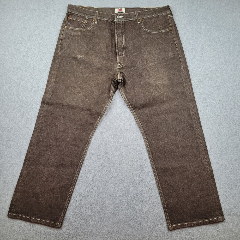 Levi's‎ 501 Straight Leg Jeans Mens 42x30 Brown Button Fly Denim Pants